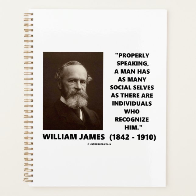 William James Many Social Selves Quote Planner (Front)