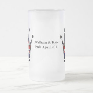 William & Kate - 29th April 2011 Frosted Glass Beer Mug