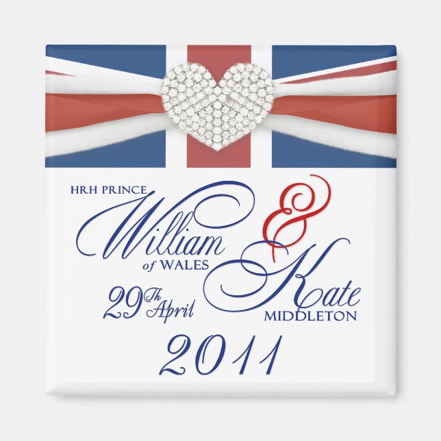 William & Kate - Commemorative Wedding Magnets (Front)