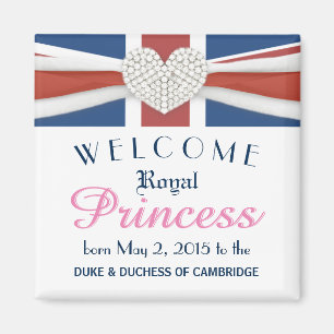 William & Kate - Royal Baby Commemorative Gift Magnet