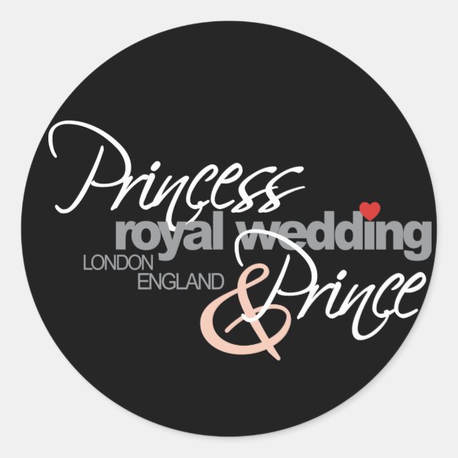 William & Kate Royal Wedding Classic Round Sticker (Front)