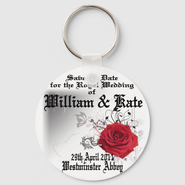 William & Kate Royal Wedding Collectibles Souvenir Key Ring (Front)