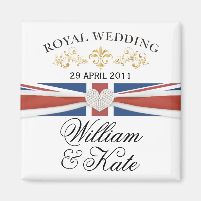 William & Kate Royal Wedding Commemorative Gift Magnet (Front)