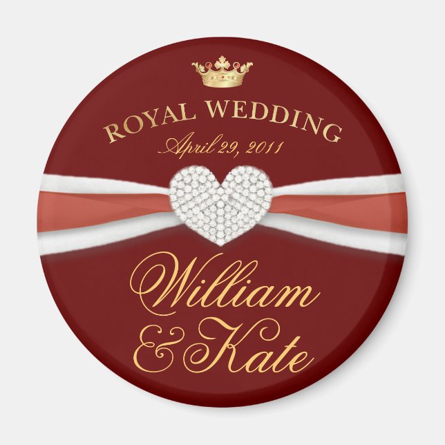William & Kate - Royal Wedding Commemorative Gift Magnet (Front)