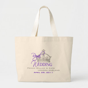 William & Kate Royal Wedding Large Tote Bag