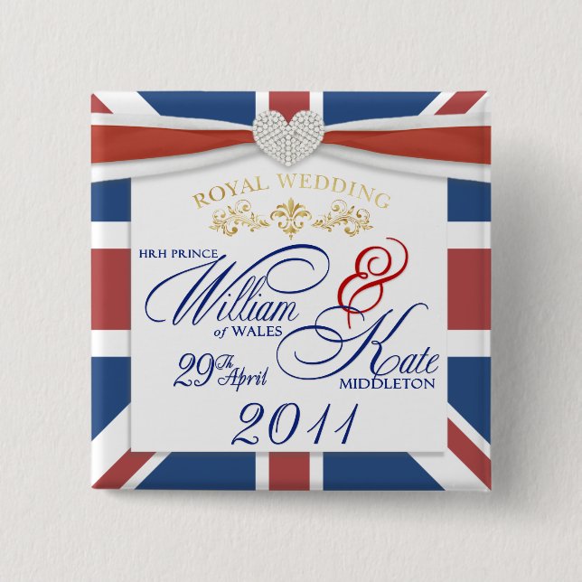 William & Kate Wedding Commemorative Keepsake Pin (Front)