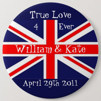 William & Kate-Wedding+Union Jack 6 Cm Round Badge