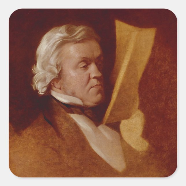 William Makepeace Thackeray, c.1864 Square Sticker (Front)