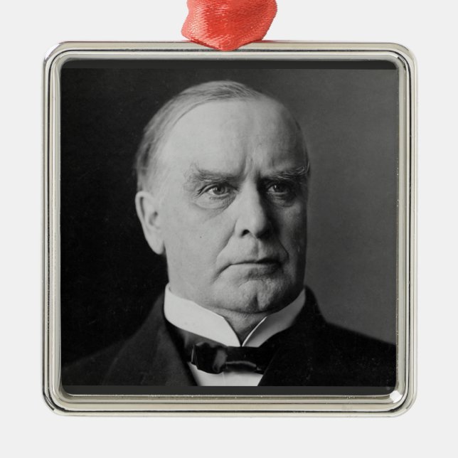 William Mckinley 25th President Metal Tree Decoration (Front)