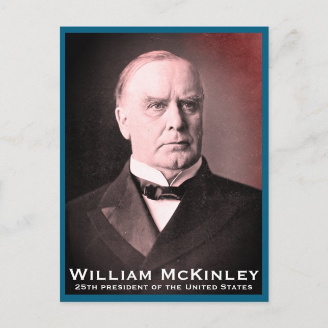 William McKinley, Politician, American President Holiday Postcard (Front)