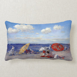 William Merritt Chase At the Seaside Lumbar Cushion