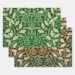  William Mirrors Acorns & Oak Leaves Garden Flower Wrapping Paper Sheet