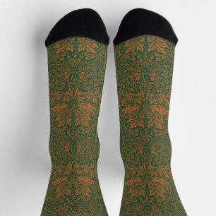 William Morris 1881 Birds, Rabbit Floral Pattern  Socks