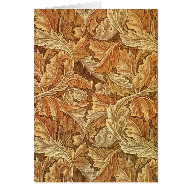 William Morris Acanthus Brown Autumn Leaves (Front)