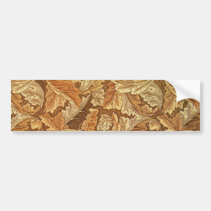 William Morris Acanthus Brown Autumn Leaves Bumper Sticker
