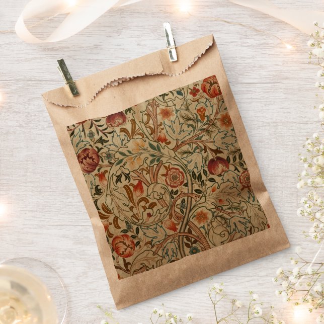 William Morris Acanthus Embroidery Floral Pattern  Favour Bags (Clipped)