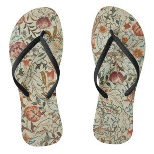 William Morris Acanthus Embroidery Floral Pattern Flip Flops
