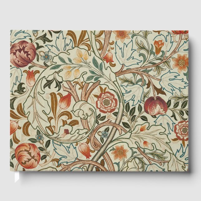William Morris Acanthus Embroidery Floral Pattern  Guest Book (Front)