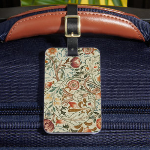 William Morris Acanthus Embroidery Floral Pattern  Luggage Tag