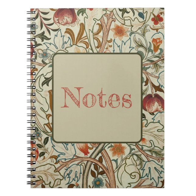 William Morris Acanthus Embroidery Floral Pattern  Notebook (Front)