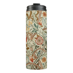 William Morris Acanthus Embroidery Floral Pattern Thermal Tumbler