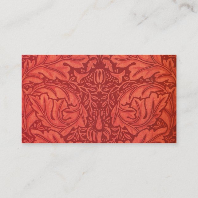 William Morris Acanthus For Velveteen Design Business Card (Front)
