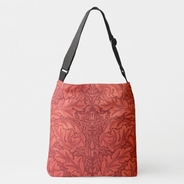 William Morris Acanthus For Velveteen Design Crossbody Bag (Back)