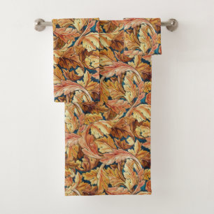 William Morris Acanthus Leaf Autumn Pattern Bath Towel Set