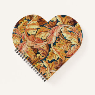 William Morris Acanthus Leaf Autumn Pattern Notebook