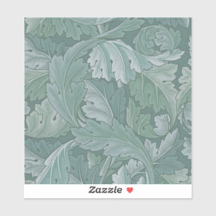 William Morris Acanthus Leaf Teal Blue Pattern