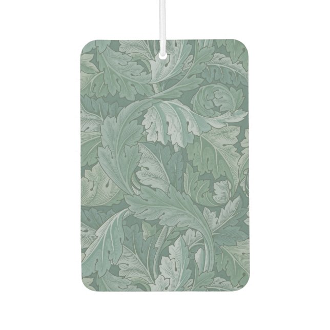 William Morris Acanthus Leaf Teal Blue Pattern Car Air Freshener (Front)