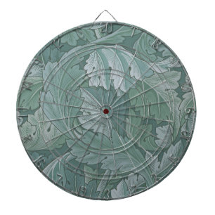 William Morris Acanthus Leaf Teal Blue Pattern Dartboard