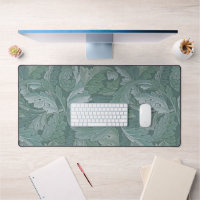 William Morris Acanthus Leaf Teal Blue Pattern