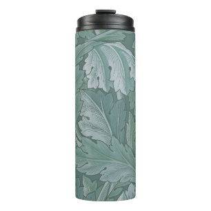 William Morris Acanthus Leaf Teal Blue Pattern Thermal Tumbler