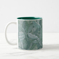 William Morris Acanthus Leaf Teal Blue Pattern