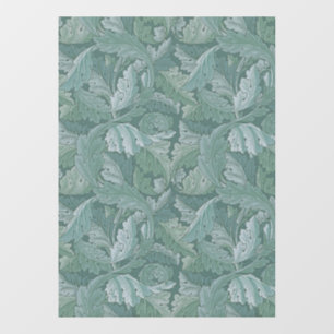William Morris Acanthus Leaf Teal Blue Pattern Window Cling