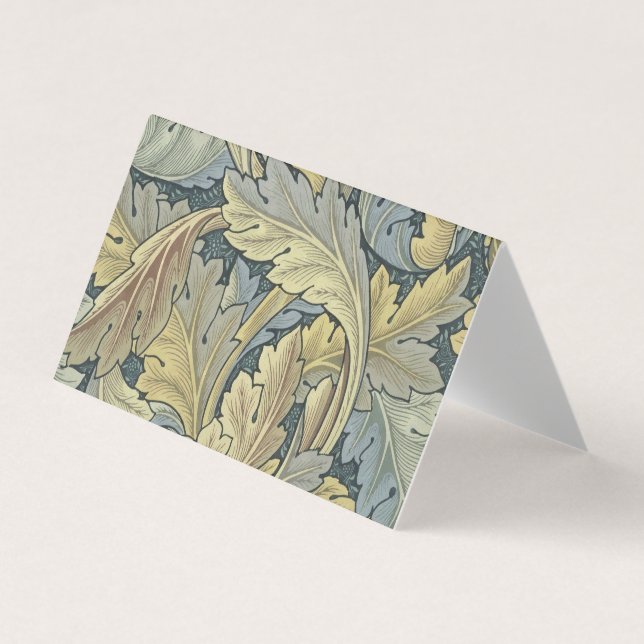 William Morris Acanthus Leaves Floral Art Nouveau Business Card (Front)