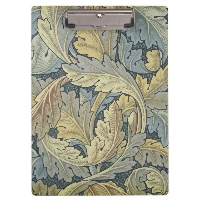 William Morris Acanthus Leaves Floral Art Nouveau Clipboard (Front)