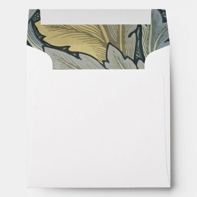 William Morris Acanthus Leaves Floral Art Nouveau Envelope (Back (Bottom))