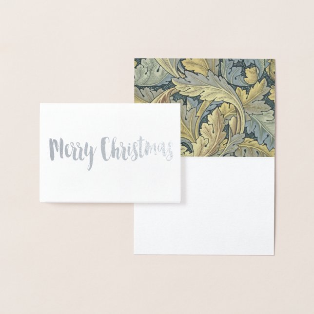 William Morris Acanthus Leaves Floral Art Nouveau Foil Card (Display)