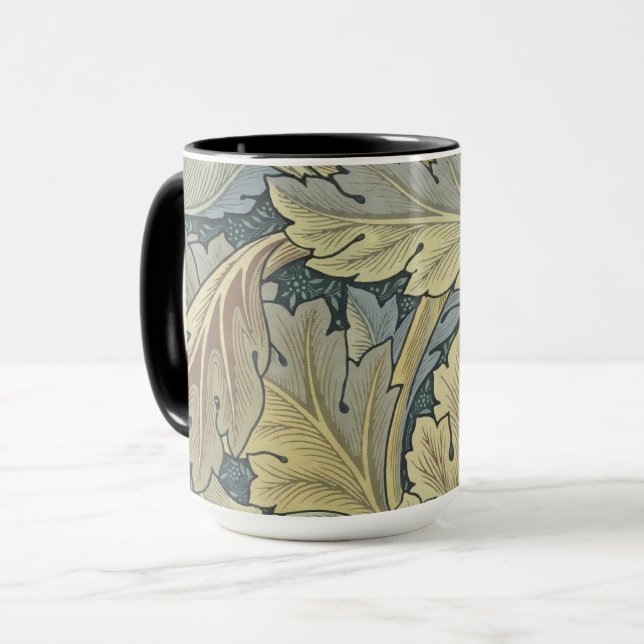 William Morris Acanthus Leaves Floral Art Nouveau Mug (Front Left)