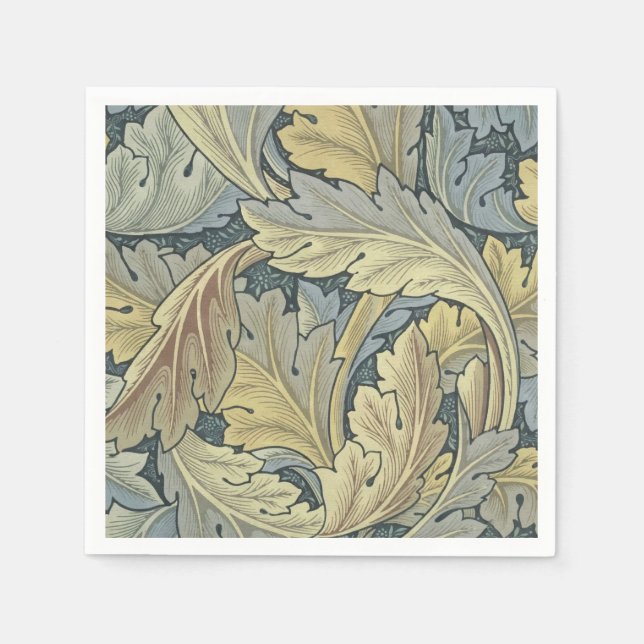 William Morris Acanthus Leaves Floral Art Nouveau Napkin (Front)