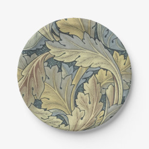 William Morris Acanthus Leaves Floral Art Nouveau Paper Plate