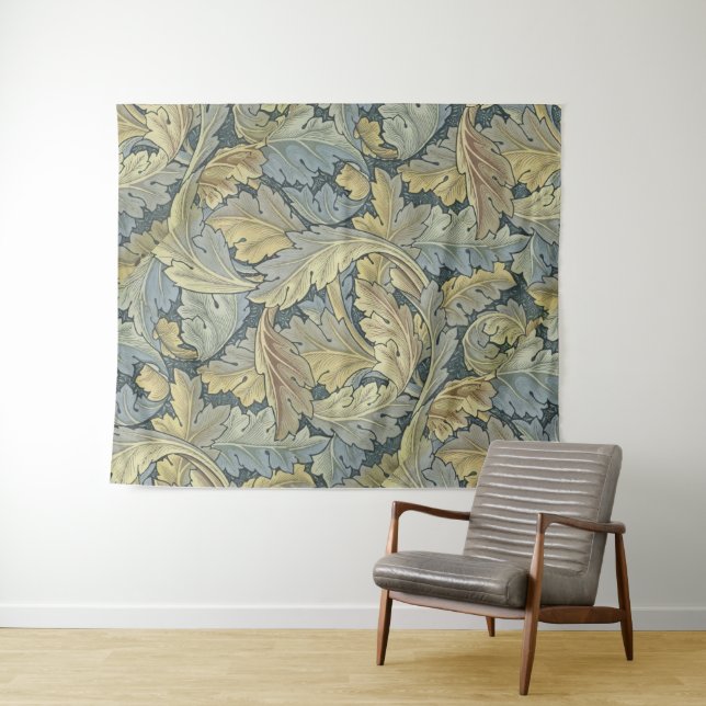 William Morris Acanthus Leaves Floral Art Nouveau Tapestry (In Situ (Horizontal))