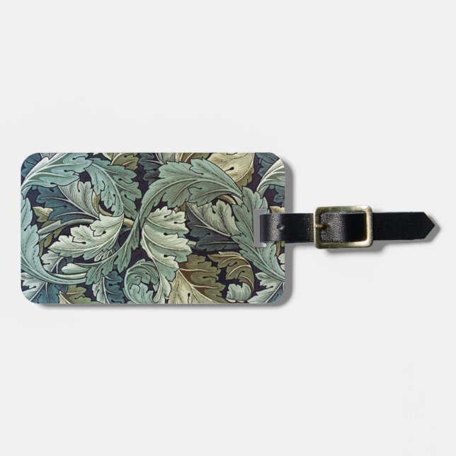 William Morris Acanthus Leaves Luggage Tag (Front Horizontal)
