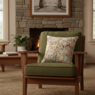William Morris Acanthus Mission Style Accent  Cushion