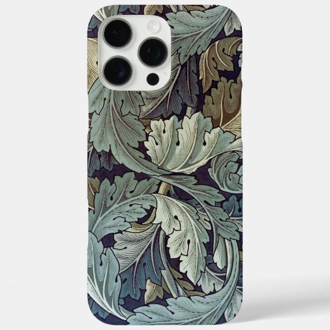 William Morris Acanthus Pattern Ocean Case-Mate iPhone Case (Back)