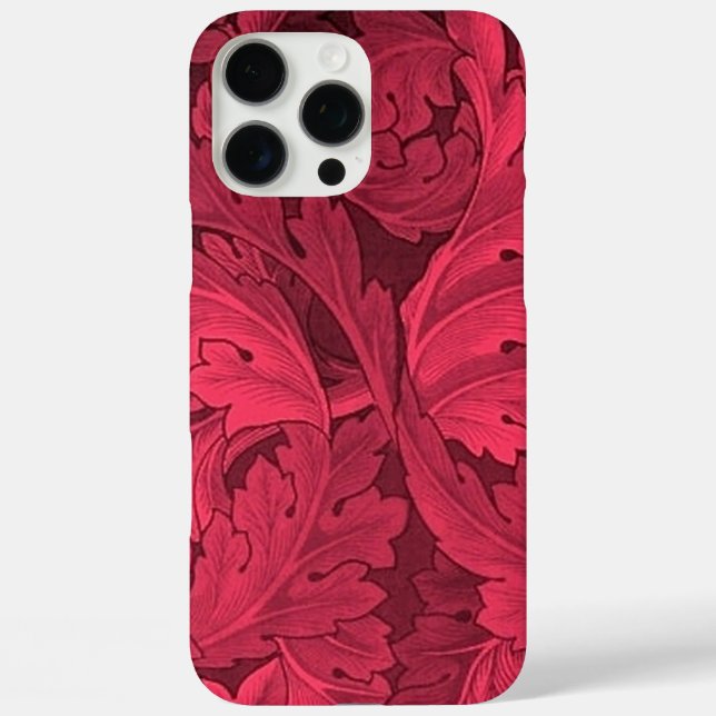 William Morris Acanthus Pattern Red Case-Mate iPhone Case (Back)
