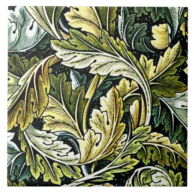 William Morris - Acanthus pattern,   Tile (Front)