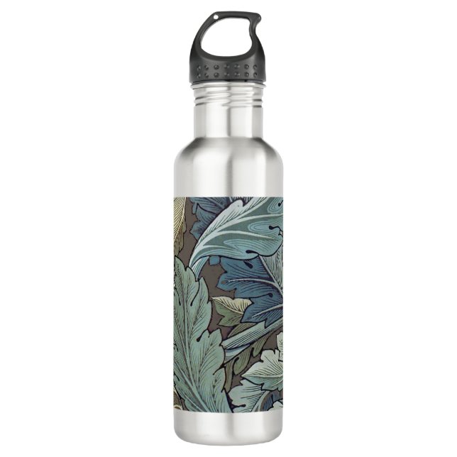 William Morris Acanthus Sage Flower Floral Botanic 710 Ml Water Bottle (Front)